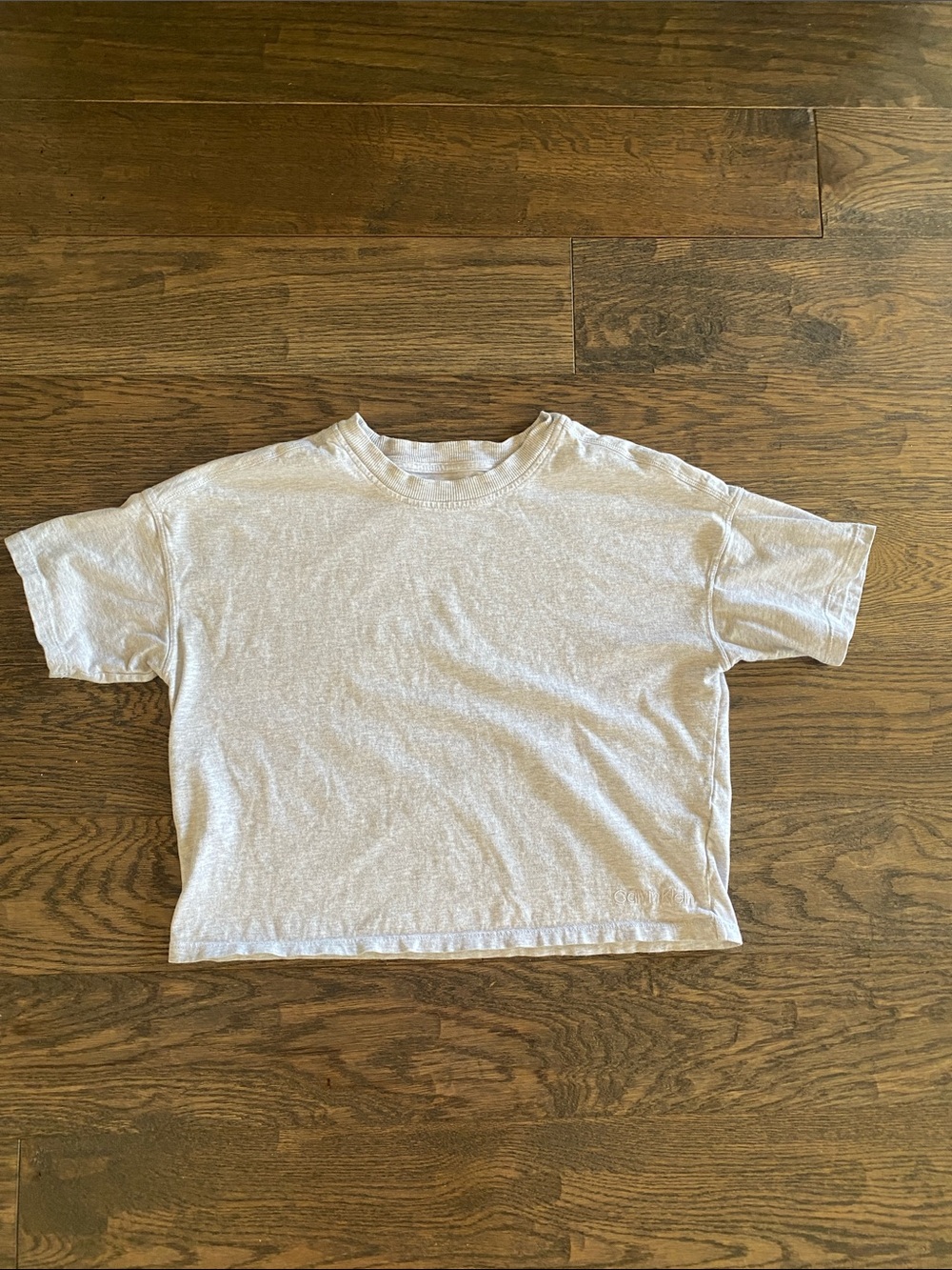 🖤3/$10 Calvin Klein Light Gray Boxy Cropped Tee